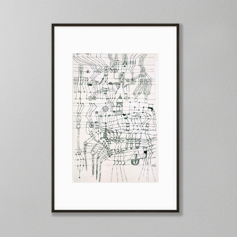 abstract line drawing in frame
