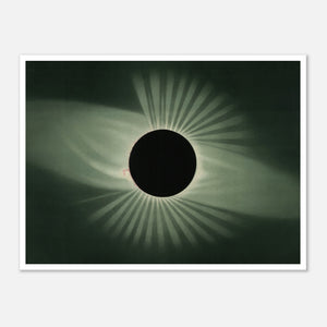 art poster of vintage solar eclipse lithograph