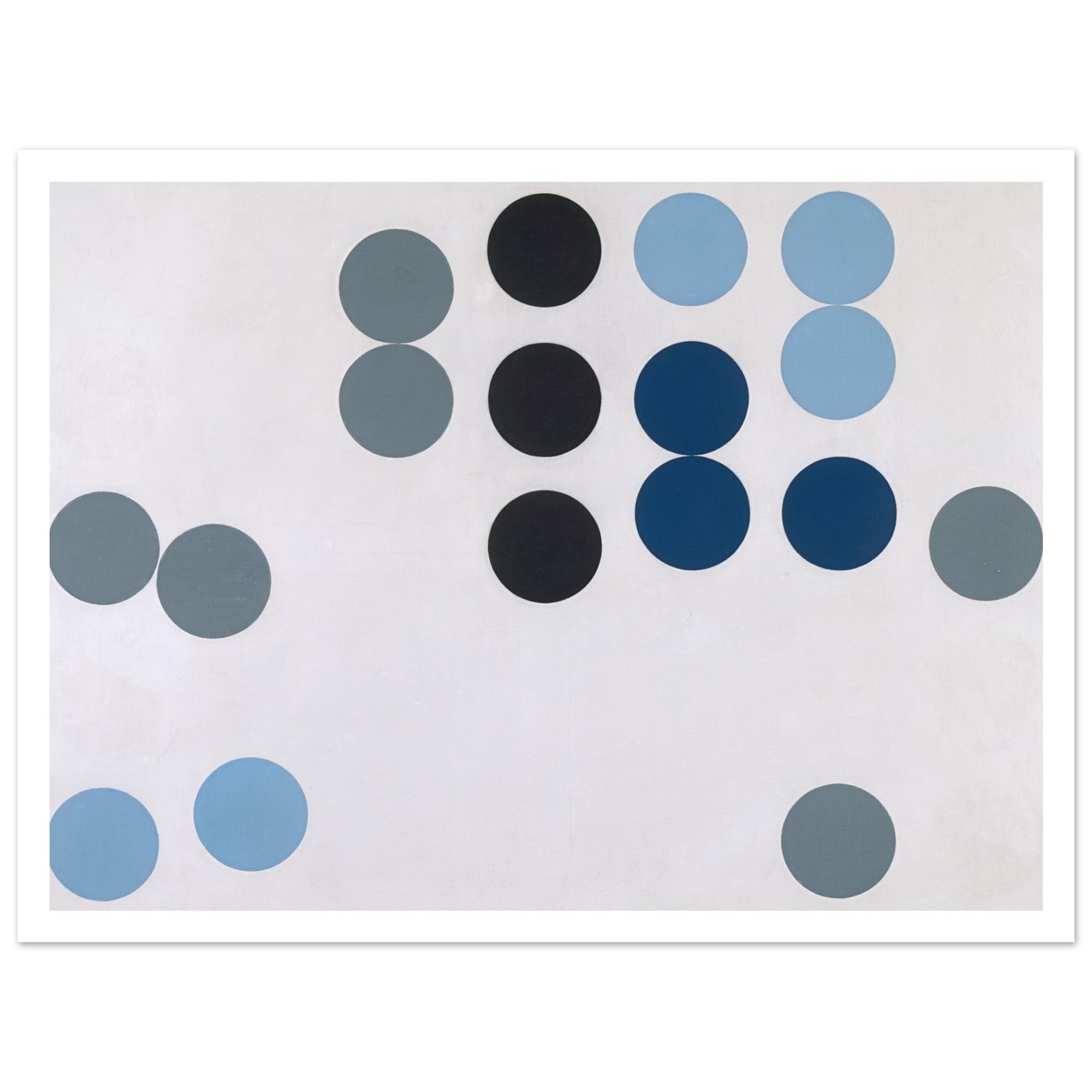 abstract blue dots artwork