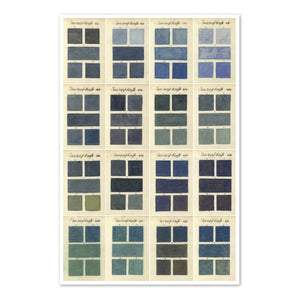 A. Boogert Blues and Greens color swatches Collection wall art